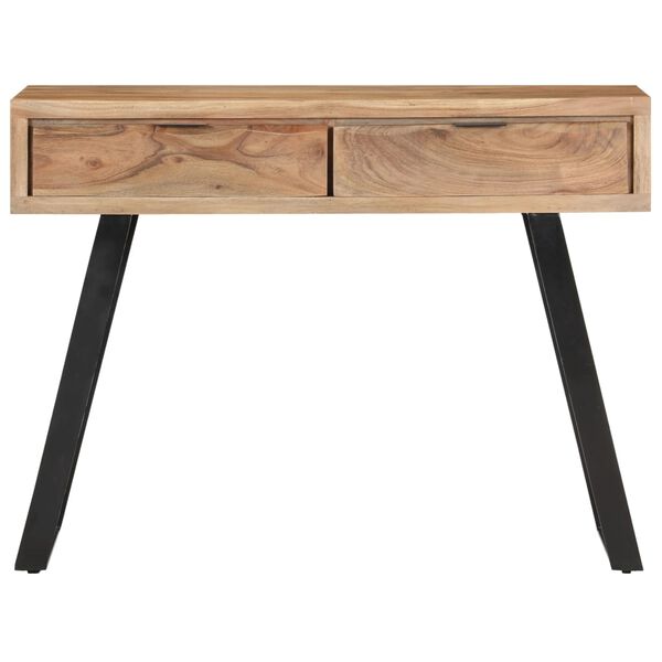 vidaXL Τραπέζι Κονσόλα Live Edge 100x35x76 εκ. από Μασίφ Ξύλο Ακακίας
