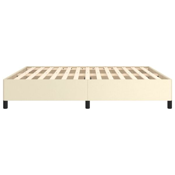 vidaXL Πλαίσιο Κρεβατιού Κρεμ 180x200 εκ. από Συνθετικό Δέρμα