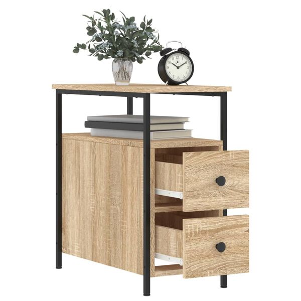 vidaXL Κομοδίνο Sonoma Δρυς 30 x 60 x 60 εκ. από Επεξεργασμένο Ξύλο