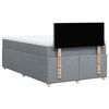 vidaXL Κρεβάτι Boxspring με Στρώμα Ανοιχτό Γκρι 120x190 εκ. Υφασμάτινο