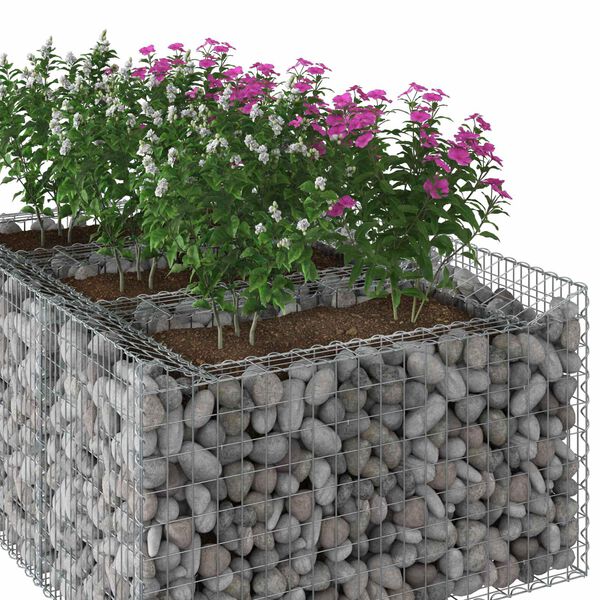 vidaXL &Alpha;&nu;&alpha;&sigma;&eta;&kappa;&omega;&mu;έ&nu;&omicron; &kappa;&rho;&epsilon;&beta;ά&tau;&iota; gabion &Alpha;&sigma;&eta;&mu;ί 150 x 100 x 60 &epsilon;&kappa;