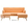 vidaXL Καναπές ΓωνιακόςΠορτοκαλί 171,5 x 138 x 81,5 εκ. Υφασμάτινος