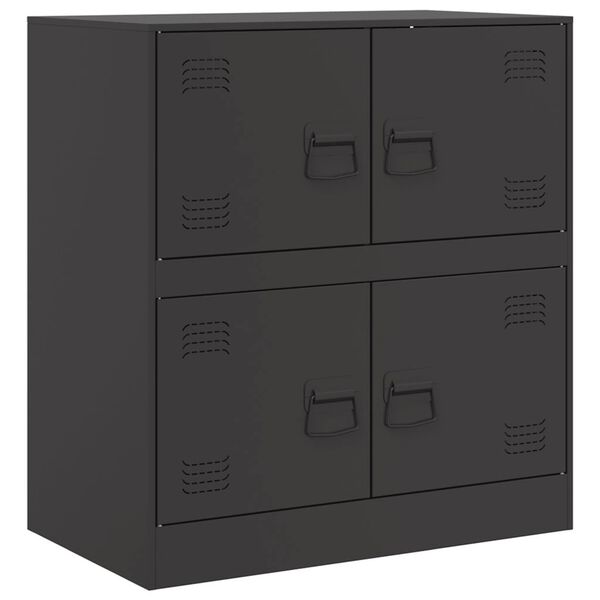 vidaXL Ντουλάπι Μαύρο 67 x 39 x 73 εκ. από Ατσάλι