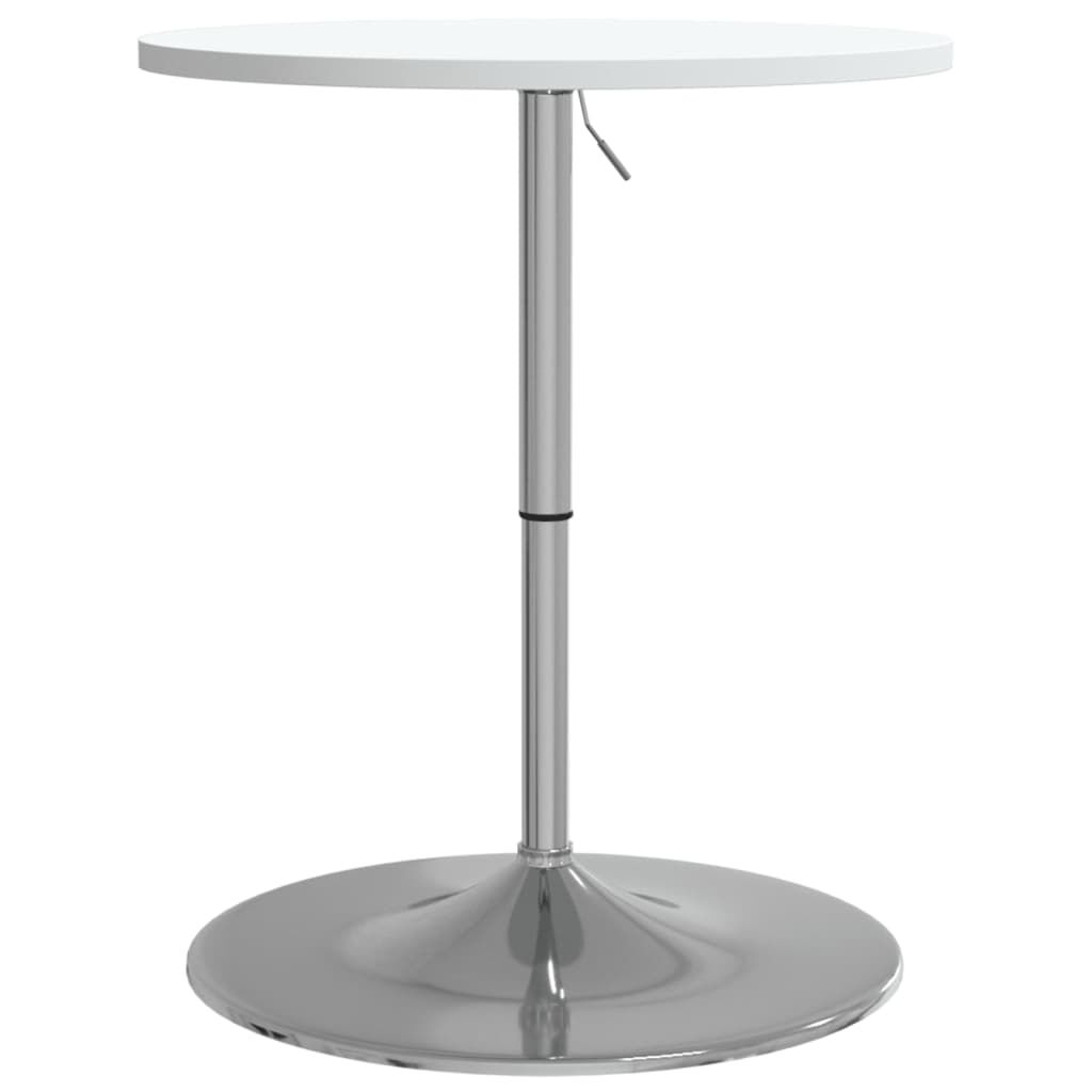 vidaXL Τραπέζι Μπαρ Λευκό 60x60x90 εκ. Επ. Ξύλο / Επιχρωμιωμένο Ατσάλι
