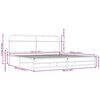 vidaXL Σκελετός Κρεβ. Χωρίς Στρώμα Καφέ Δρυς 193x203 εκ. Μεταλλικό