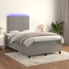 vidaXL &Kappa;&rho;&epsilon;&beta;ά&tau;&iota; Boxspring &mu;&epsilon; &Sigma;&tau;&rho;ώ&mu;&alpha; & LED &Alpha;&nu;.&Gamma;&kappa;&rho;&iota; 120x190&epsilon;&kappa;. &Beta;&epsilon;&lambda;&omicron;ύ&delta;&iota;&nu;&omicron;