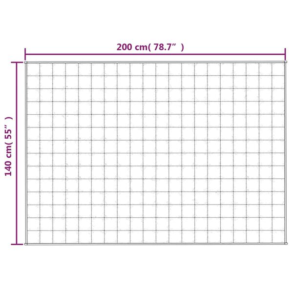 vidaXL Κουβέρτα Βαρύτητας Ανοιχτό Κρεμ 140 x 200 εκ. 10 κ. Υφασμάτινη