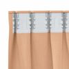 vidaXL Κουρτίνες με κουρτίνες 2 pcs Ανοιχτό καφέ 140x140cm Πολυεστέρας