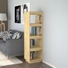 vidaXL Βιβλιοθήκη/Διαχωριστικό Χώρου Γκρι 40x35x135 εκ. Μασίφ Πεύκο