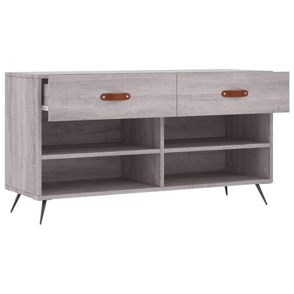 vidaXL Παπουτσοθήκη Γκρι Sonoma 102x35x55 εκ. από Επεξεργασμένο Ξύλο