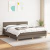 vidaXL &Kappa;&rho;&epsilon;&beta;ά&tau;&iota; Boxspring &mu;&epsilon; &Sigma;&tau;&rho;ώ&mu;&alpha; Taupe 180x200 &epsilon;&kappa;. &Upsilon;&phi;&alpha;&sigma;&mu;ά&tau;&iota;&nu;&omicron;