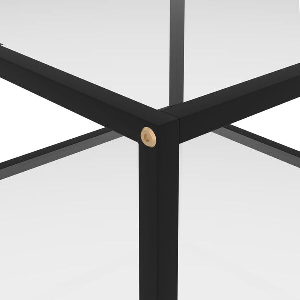 vidaXL Τραπεζάκι Σαλονιού Διαφανές 60 x 60 x 35 εκ. από Ψημένο Γυαλί