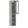 vidaXL Ντουλάπι Γκρι Σκυροδέματος 34,5x34x180 εκ. Επεξεργασμένο Ξύλο