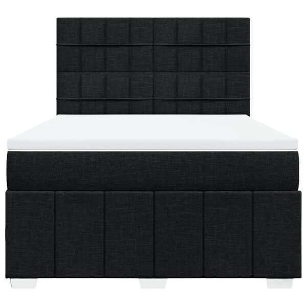 vidaXL &Kappa;&rho;&epsilon;&beta;ά&tau;&iota; Boxspring &mu;&epsilon; &Sigma;&tau;&rho;ώ&mu;&alpha; &Mu;&alpha;ύ&rho;&omicron; 140x190 &epsilon;&kappa;. &Upsilon;&phi;&alpha;&sigma;&mu;ά&tau;&iota;&nu;&omicron;