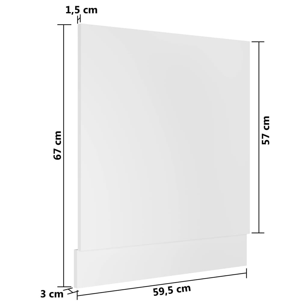 vidaXL Πρόσοψη Πλυντηρίου Πιάτων Lyon Λευκή 59,5 x 3 x 67εκ.