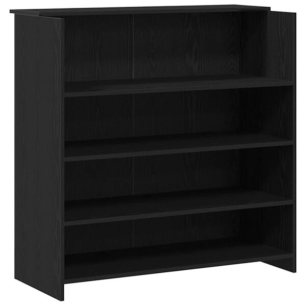 vidaXL Γραφείο υποδοχής Μαύρο Δρυς 180x50x103,5 εκ. Επεξεργασμένο Ξύλο