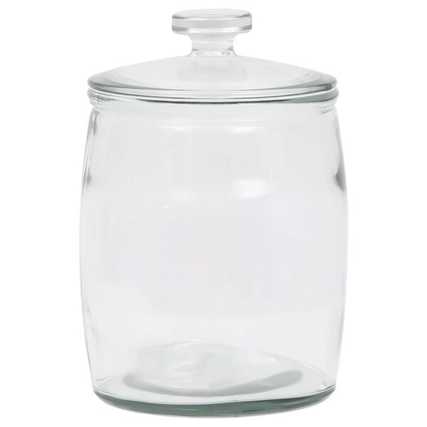 vidaXL Βάζα 2 τεμ. 2000 ml Γυάλινα με Καπάκι