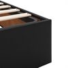 vidaXL Οθωμανικό κρεβάτι με στρώμα Μαύρο 80x200cm Faux Leather