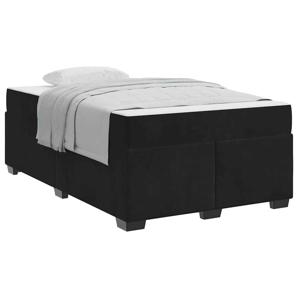 vidaXL Σκελετός κρεβατιού με στρώμα Μαύρο 120 x 190 cm Βελούδο