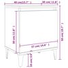 vidaXL Κομοδίνα Λευκά 40 x 30 x 50 εκ. με Μεταλλικά Πόδια