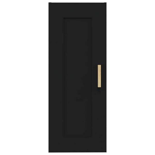vidaXL Ντουλάπι Τοίχου Μαύρο 35x34x90 εκ. Επεξεργασμένο Ξύλο