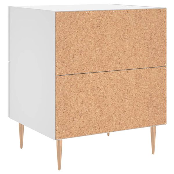 vidaXL Κομοδίνο Λευκό 40 x 35 x 47,5 εκ. από Επεξεργασμένο Ξύλο