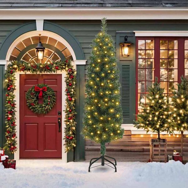 vidaXL &Tau;&epsilon;&chi;&nu;&eta;&tau;ό &Chi;&rho;&iota;&sigma;&tau;&omicron;&upsilon;&gamma;&epsilon;&nu;&nu;&iota;ά&tau;&iota;&kappa;&omicron; &Delta;έ&nu;&tau;&rho;&omicron; &mu;&epsilon; 300 LED &Pi;&rho;ά&sigma;&iota;&nu;&omicron; 210 cm