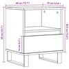 vidaXL Κομοδίνα 2 τεμ. Γυαλ. Λευκό 40 x 35 x 50 εκ. Επεξεργασμένο Ξύλο