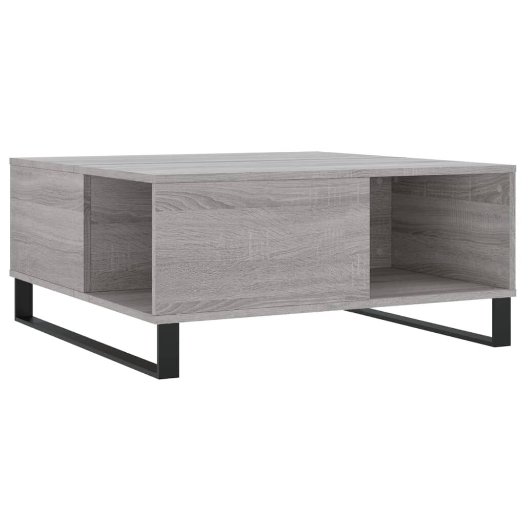 vidaXL Τραπεζάκι Σαλονιού Γκρι Sonoma 80x80x36,5εκ. Επεξεργασμένο Ξύλο