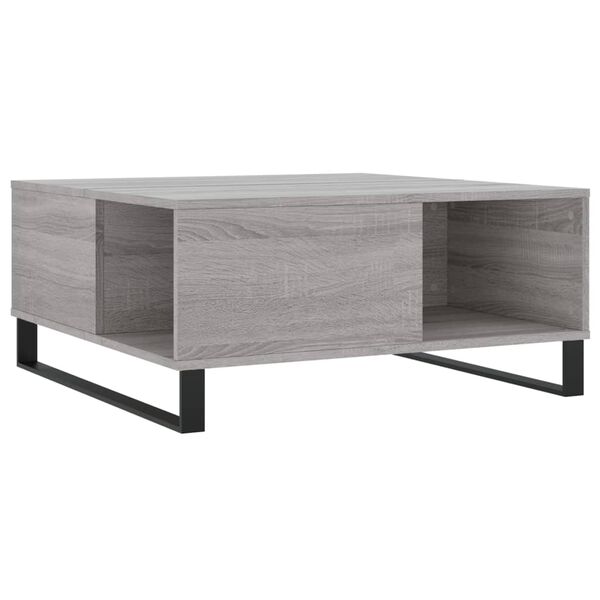 vidaXL Τραπεζάκι Σαλονιού Γκρι Sonoma 80x80x36,5εκ. Επεξεργασμένο Ξύλο