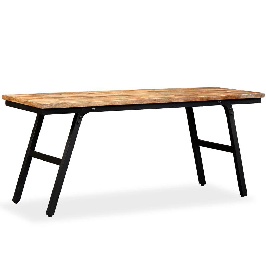 vidaXL Πάγκος 110 x 35 x 45 εκ. από Ανακυκλωμένο Ξύλο Teak και Ατσάλι