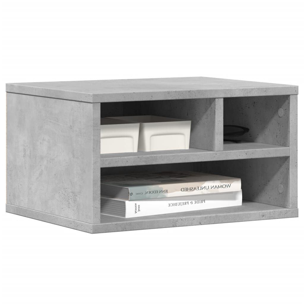 vidaXL Βάση Εκτυπωτή Γκρι Σκυρ. 40x32x22,5 εκ. από Επεξεργασμένο Ξύλο