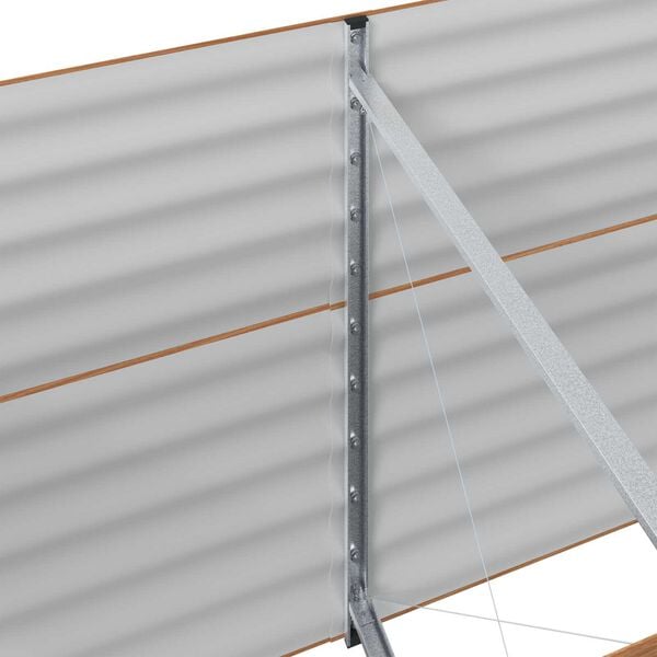 vidaXL Υπερυψωμένη Ζαρντινιέρα Καφέ 320 x 80 x 81 cm Ατσάλι