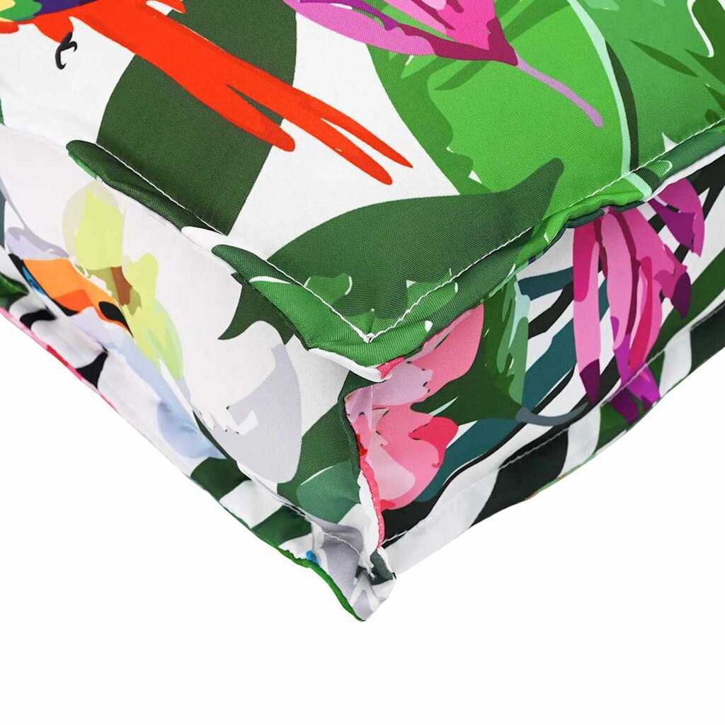 vidaXL Μαξιλάρι παλέτας για πάγκο Floral Πολύχρωμο 100 x 40 x 8 εκ