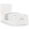 vidaXL Οθωμανικό κρεβάτι με στρώμα Λευκό 100x200cm Faux Leather