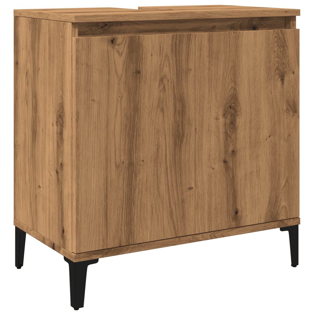 vidaXL Ντουλάπι Νιπτήρα τεχνίτης Δρυς 58x33x60 εκ. Επεξεργασμένο Ξύλο