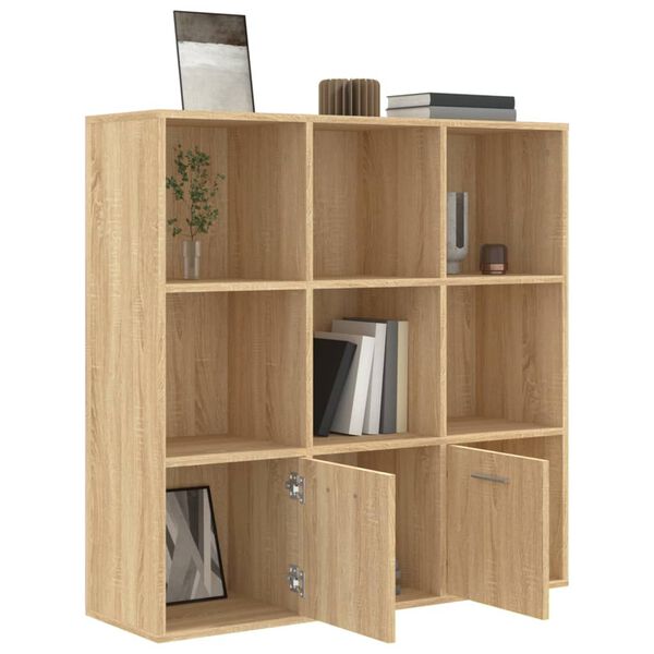 vidaXL Βιβλιοθήκη Χρώμα Sonoma Δρυς 98 x 30 x 98 εκ. από Επεξ. Ξύλο