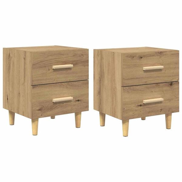 vidaXL &Nu;&tau;&omicron;&upsilon;&lambda;ά&pi;&iota; &kappa;&rho;&epsilon;&beta;&alpha;&tau;&iota;&omicron;ύ 2 pcs Artisan Oak 40 x 35 x 47.5cm