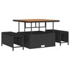vidaXL Σετ Καναπέ Κήπου με μαξιλάρι 12 pcs Μαύρο 100 x 100 x 71 cm