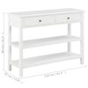 vidaXL Κονσόλα Λευκή 110 x 35 x 80 εκ. από MDF