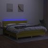 vidaXL &Kappa;&rho;&epsilon;&beta;ά&tau;&iota; Boxspring &mu;&epsilon; &Sigma;&tau;&rho;ώ&mu;&alpha; & LED &Pi;&rho;ά&sigma;&iota;&nu;&omicron; 160x200 &epsilon;&kappa; &Upsilon;&phi;&alpha;&sigma;&mu;ά&tau;&iota;&nu;&omicron;