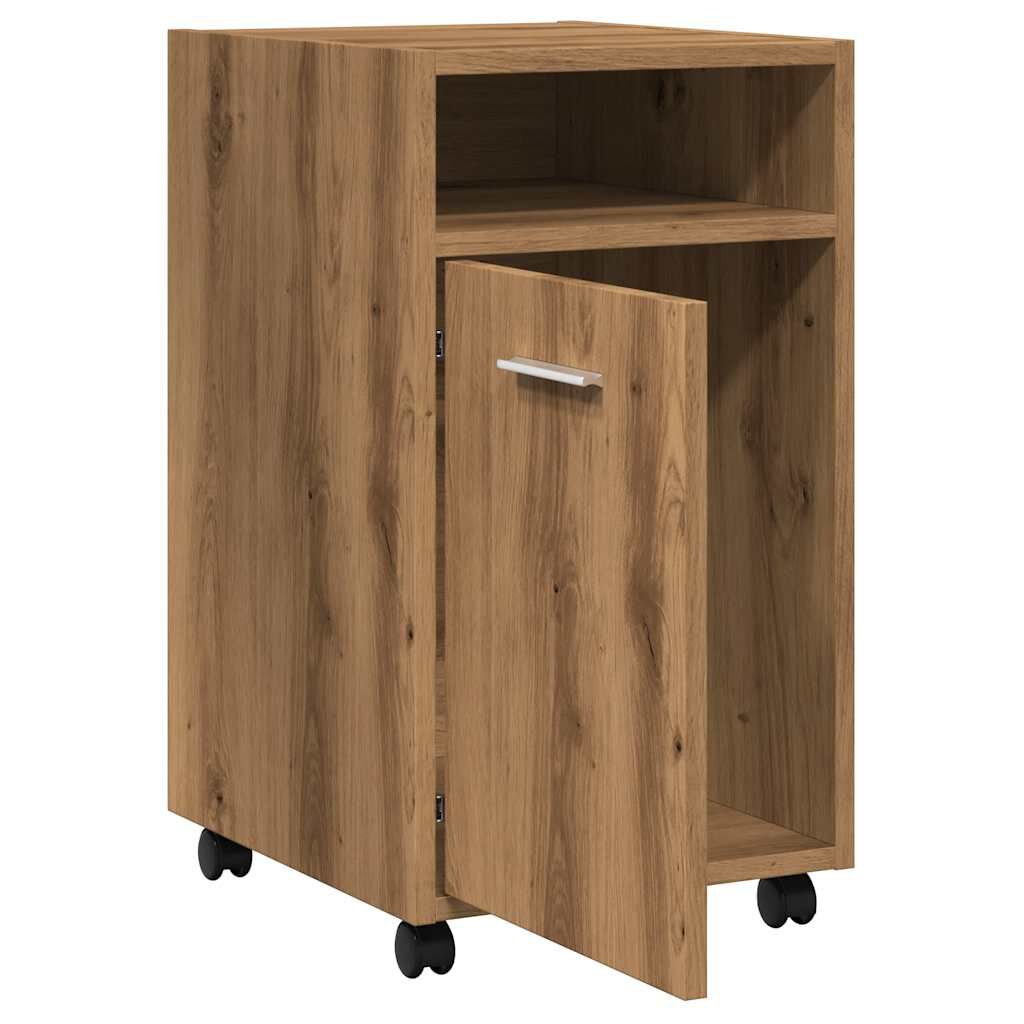 ντουλάπι vidaXL με ροδάκια Artisan Oak 33x38x60 cm Κατασκευασμένο ξύλο