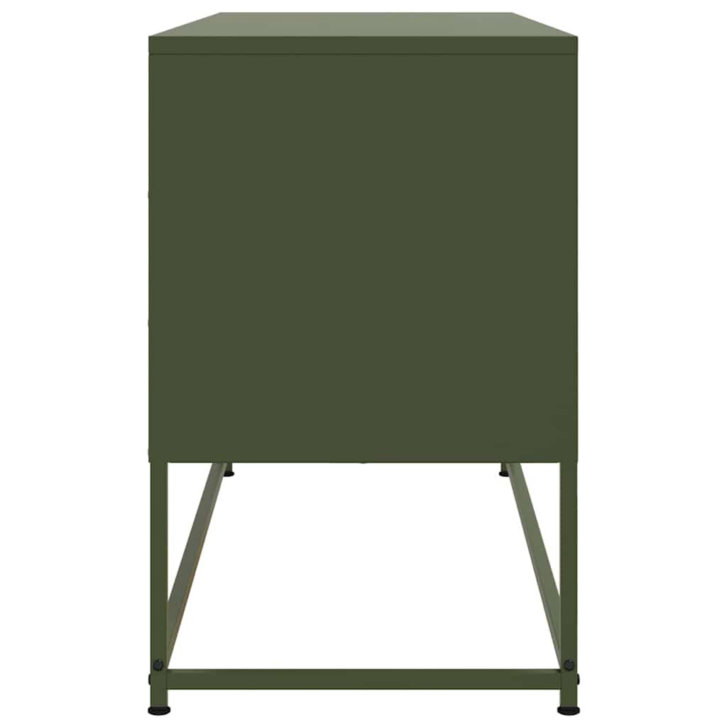 vidaXL Έπιπλο Τηλεόρασης Πράσινο Λαδί 100,5x39x60,5 εκ. από Ατσάλι