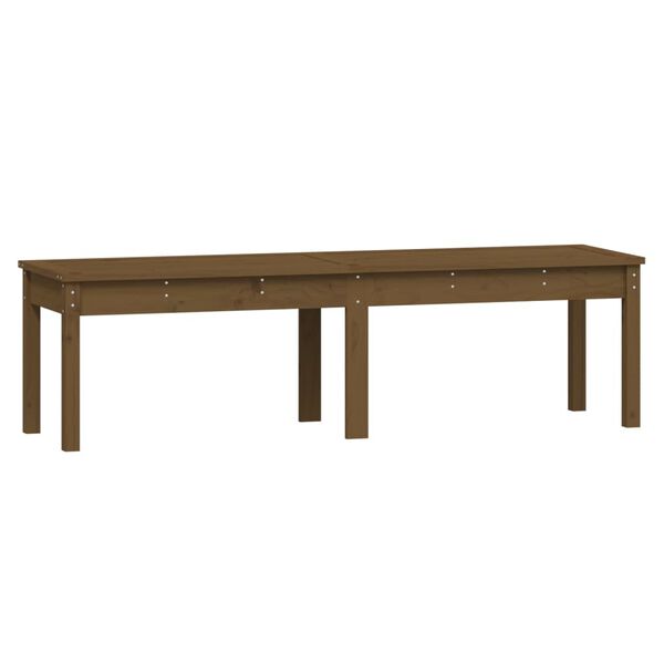 vidaXL Πάγκος Κήπου Διθέσιος Μελί 159,5x44x45 εκ. Μασίφ Ξύλο Πεύκου