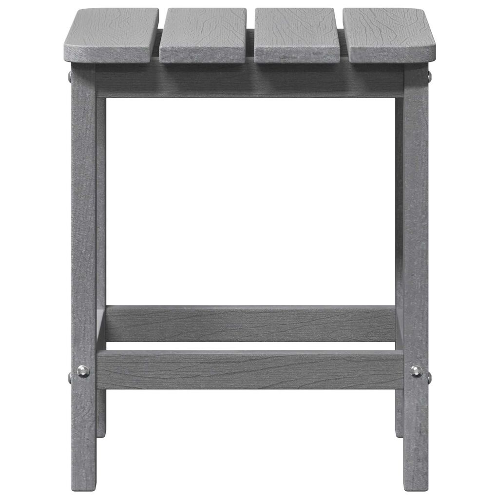 vidaXL Τραπέζι Παγκάκι Adirondack Ανοιχτό Γκρι 38x38x45 εκ HDPE