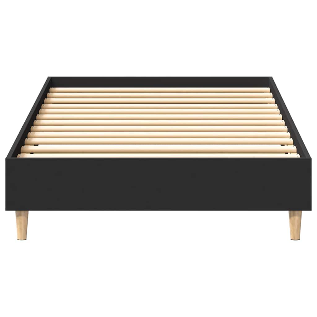 vidaXL Πλαίσιο κρεβατιού χωρίς στρώμα Μαύρο 100x200 cm