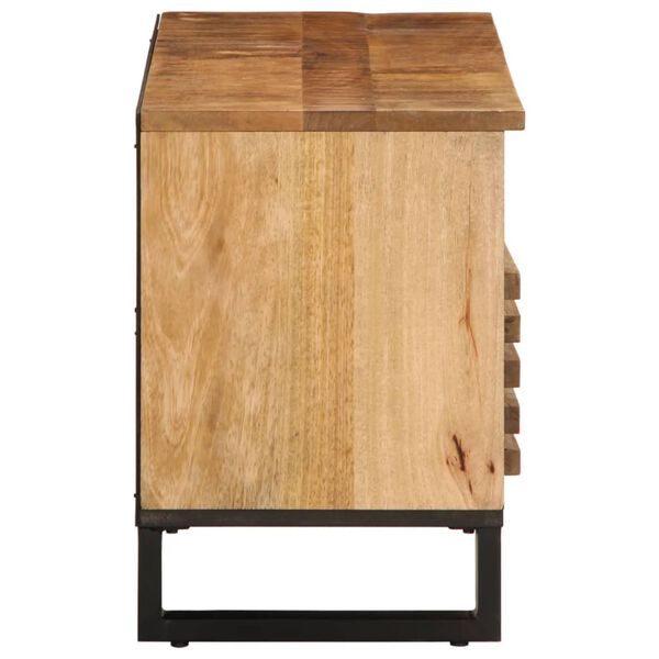 vidaXL Έπιπλο Τηλεόρασης 100 x 34 x 46 εκ. Μασίφ Ακατέργ. Ξύλο Μάνγκο