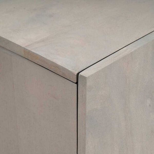 vidaXL Highboard Γκρι και Χρυσό 60 x 33.5 x 100 εκ. Μασίφ ξύλο μάνγκο
