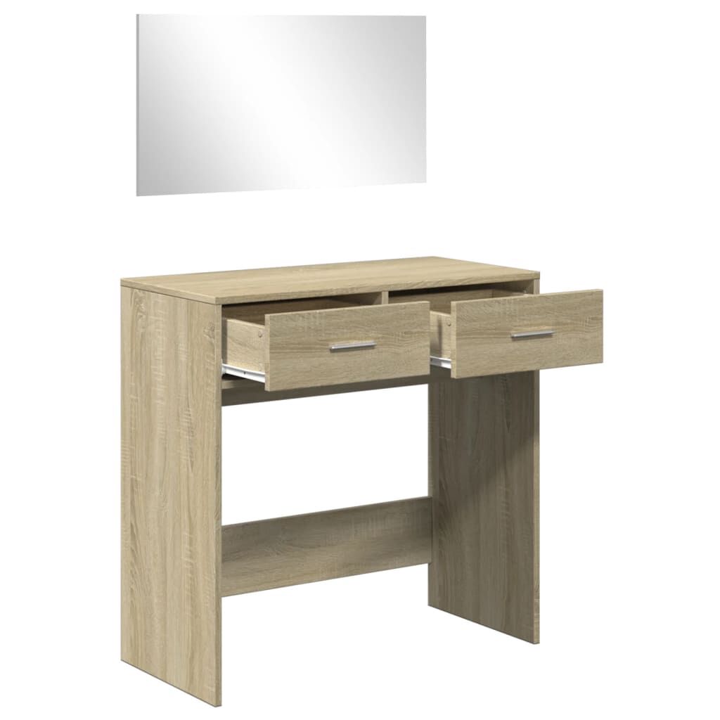 vidaXL Μπουντουάρ με Καθρέφτη Sonoma Δρυς 80 x 39 x 80 εκ.