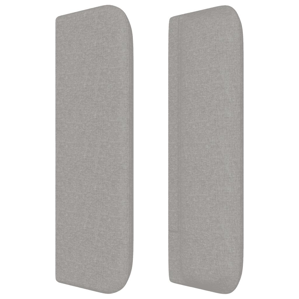 vidaXL Κεφαλάρι Κρεβατιού LED Ανοιχτό Γκρι 147x16x78/88 εκ. Υφασμάτινο